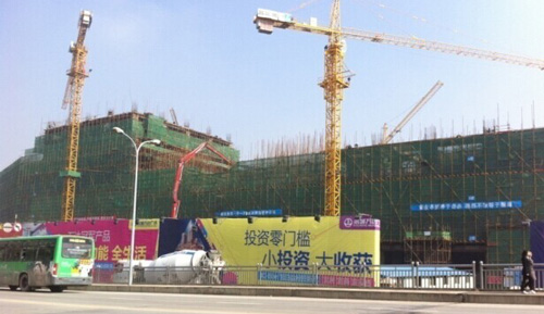 建設中的綿陽萬達廣場